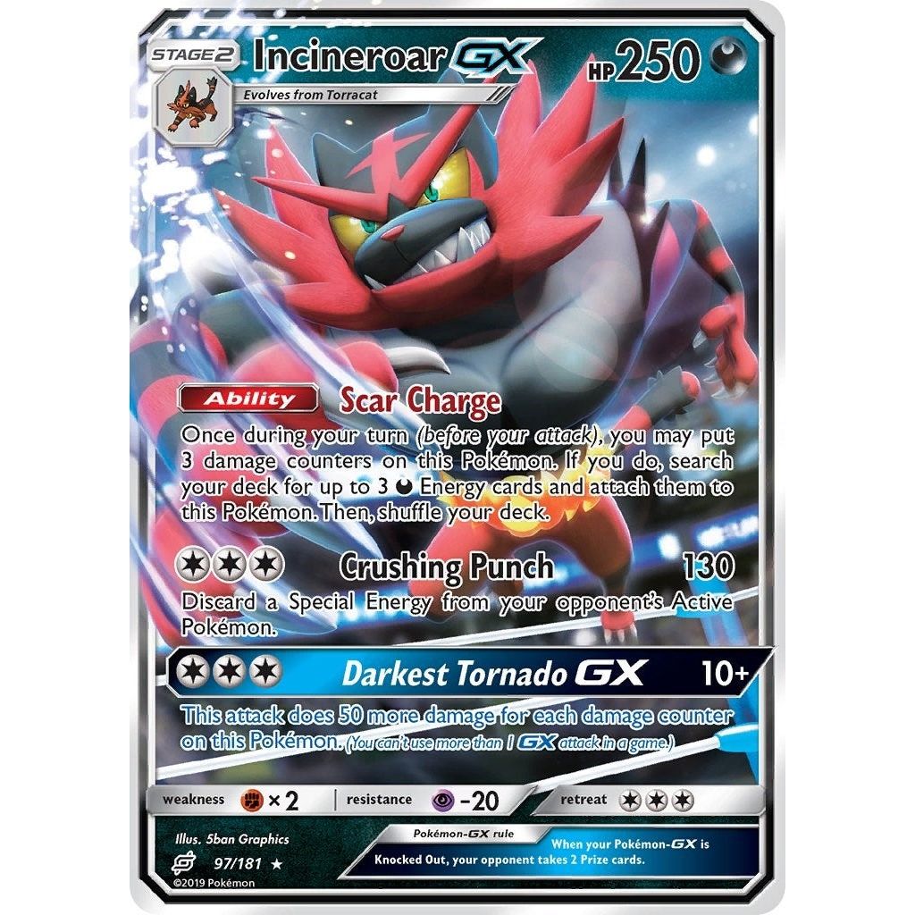 Image for Incineroar GX (97/181) (SM9) - Pokemon