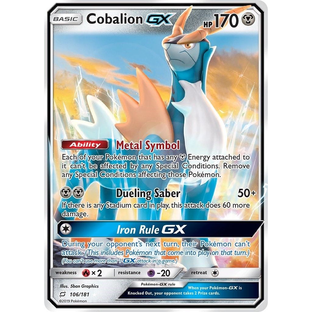 Image for Cobalion GX (106/181) (SM9) - Pokemon