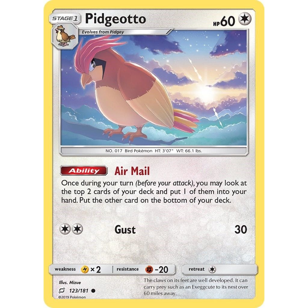 Image for Pidgeotto (123/181) (SM9) - Pokemon