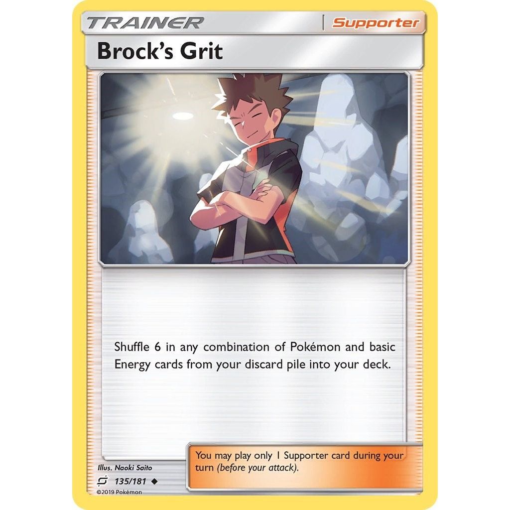 Image for Brock's Grit (135/181) (SM9) - Pokemon