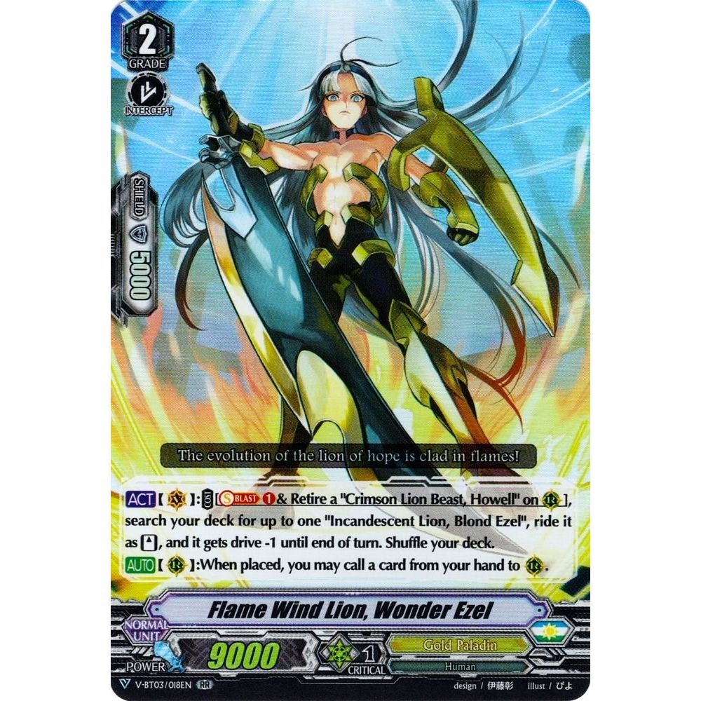 Image for Flame Wind Lion, Wonder Ezel (V-BT03/018EN) (V-BT03) - Cardfight Vanguard