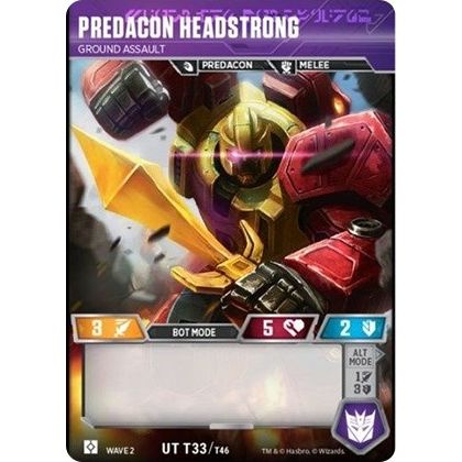 Image for Predacon Headstrong - Ground Assault (33) (TRW2) - Transformers TCG