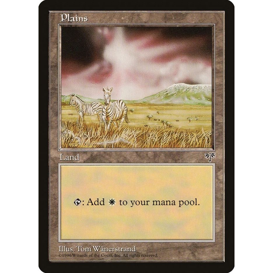 Image for Plains (Zebra) (MIR) - Magic: The Gathering