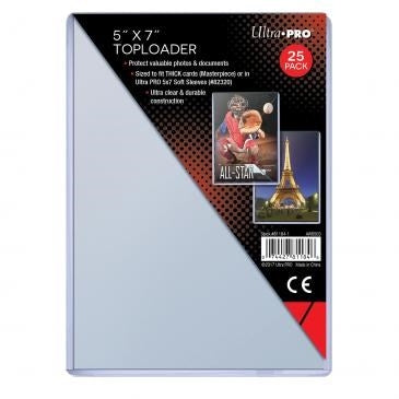 Image for 5" x 7" Clear Toploader (25-Count) - Collectible Storage