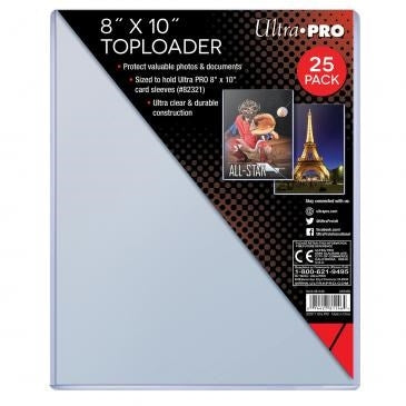 Image for 8" x 10" Clear Toploader - Sized to fit 8x10 card sleeves (25-Count) - Collectible Storage