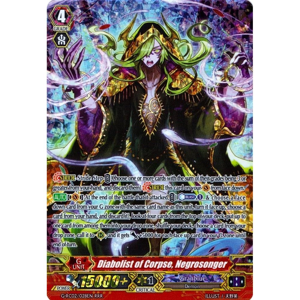 Image for Diabolist of Corpse, Negrosonger (G-RC02/028EN) (G-RC02) - Cardfight Vanguard