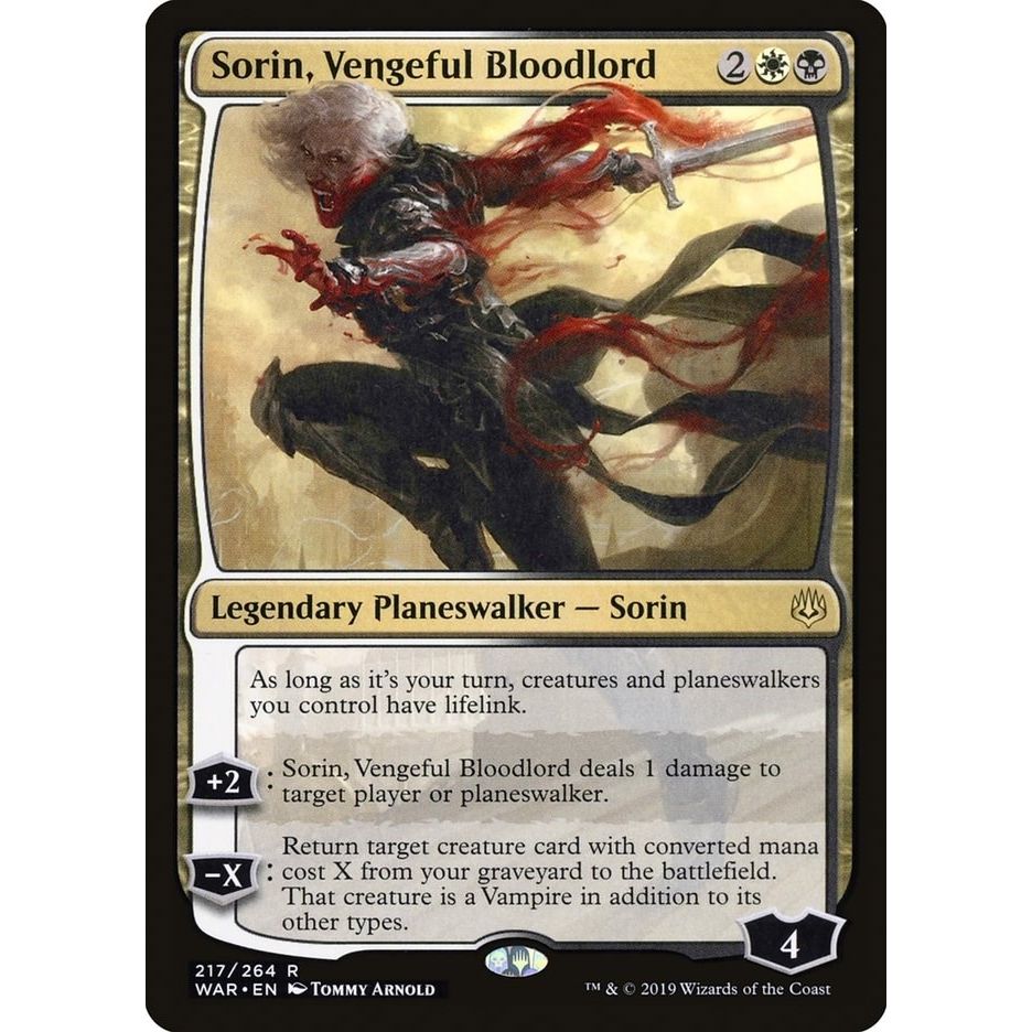 Image for Sorin, Vengeful Bloodlord (217) (WAR) - Magic: The Gathering