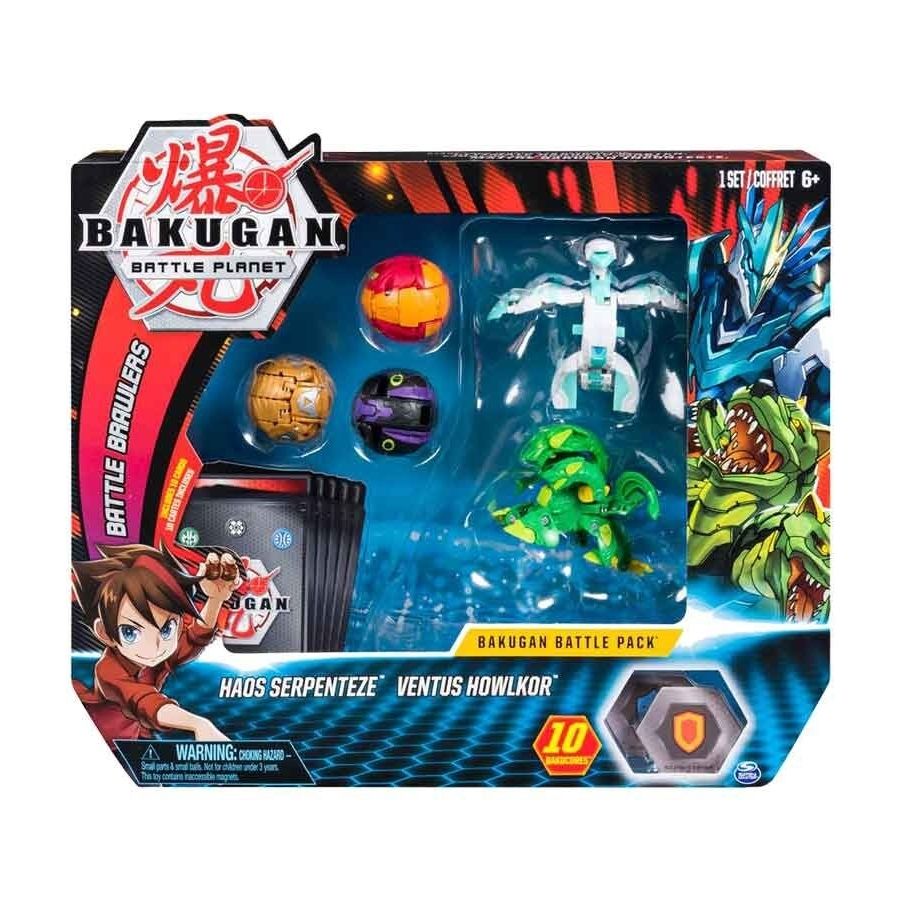 Image for Bakugan Battle Pack 5-Pack - Haos Serpenteze and Ventus Howlkor - Bakugan TCG