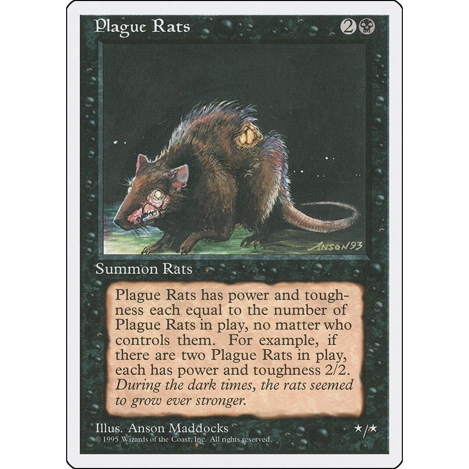 Image for Plague Rats (4ED) - Magic: The Gathering
