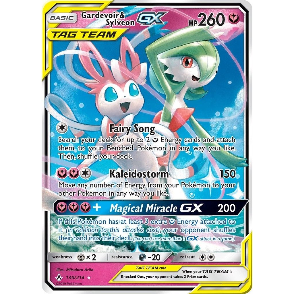 Image for Gardevoir & Sylveon GX (130/214) (SM10) - Pokemon