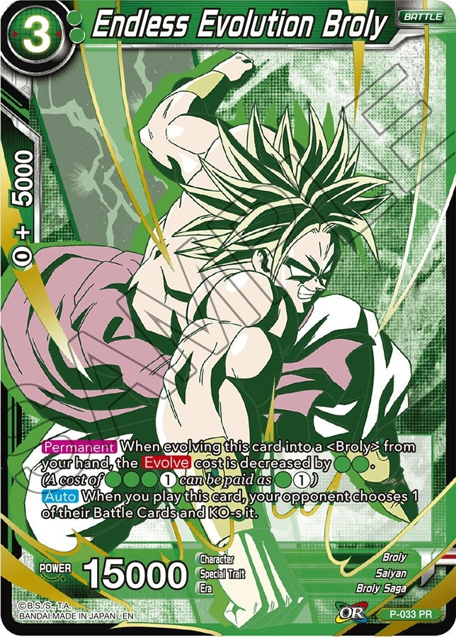 Image for Endless Evolution Broly (Alternate Art) (P-033) (DBS-EB06) - Dragon Ball Super: Masters