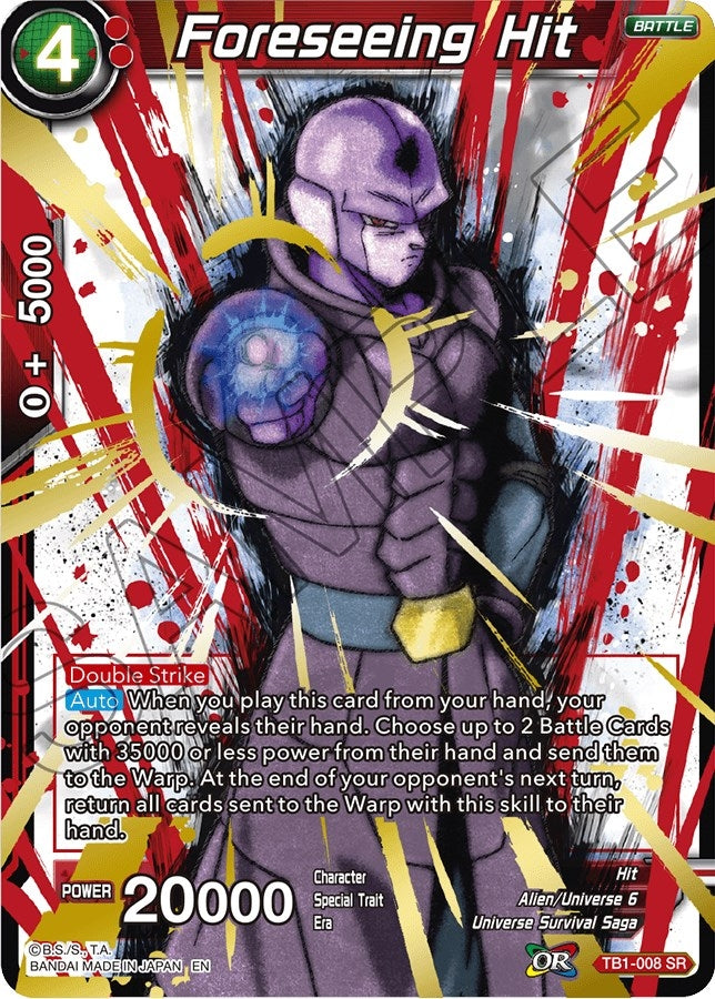 Image for Foreseeing Hit (Alternate Art) (TB1-008) (DBS-EB06) - Dragon Ball Super: Masters