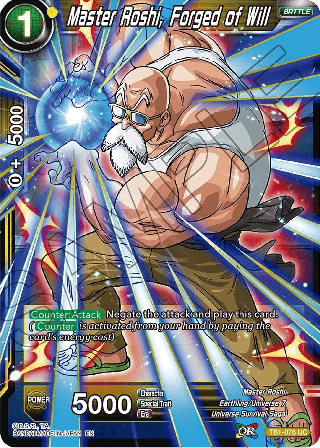 Image for Master Roshi, Forged of Will (Alternate Art) (TB1-076) (DBS-EB06) - Dragon Ball Super: Masters