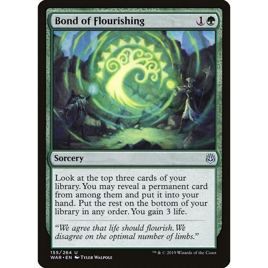 Image for Bond of Flourishing (155) (WAR) - Magic: The Gathering