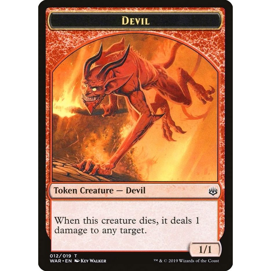 Image for Devil Token (12) (WAR) - Magic: The Gathering