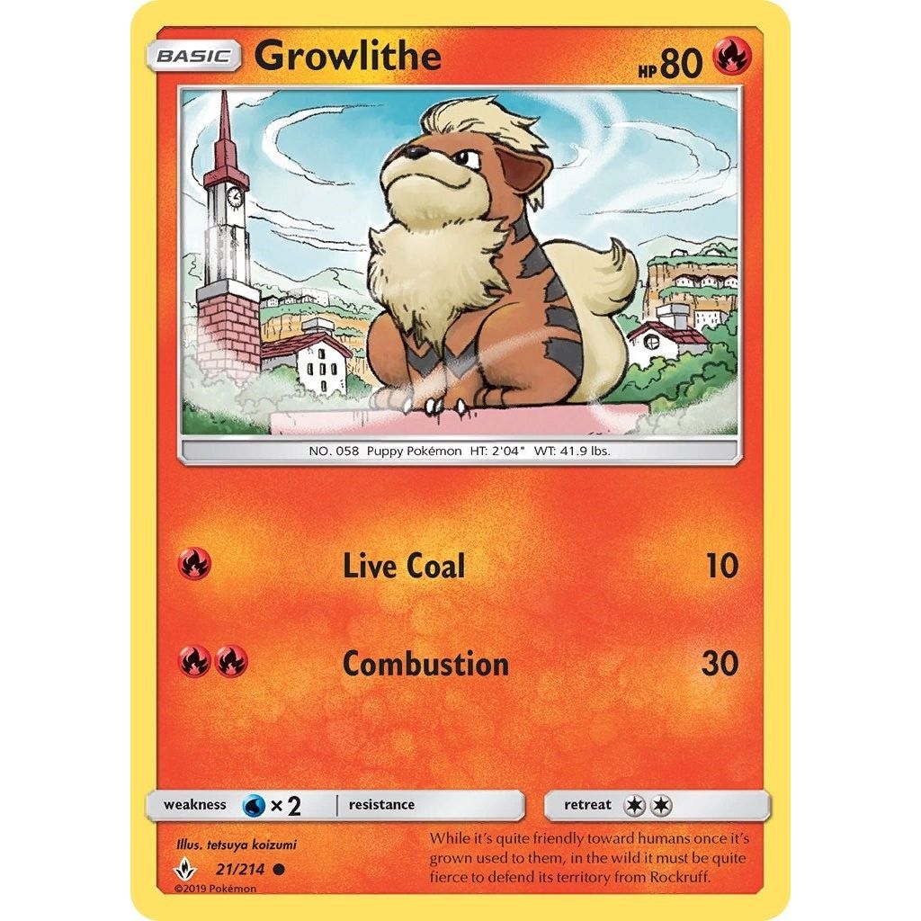 Image for Growlithe (21/214) (SM10) - Pokemon