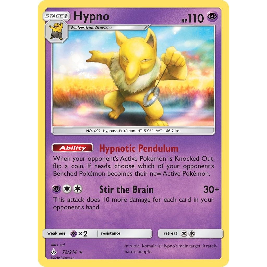 Image for Hypno (72/214) (SM10) - Pokemon