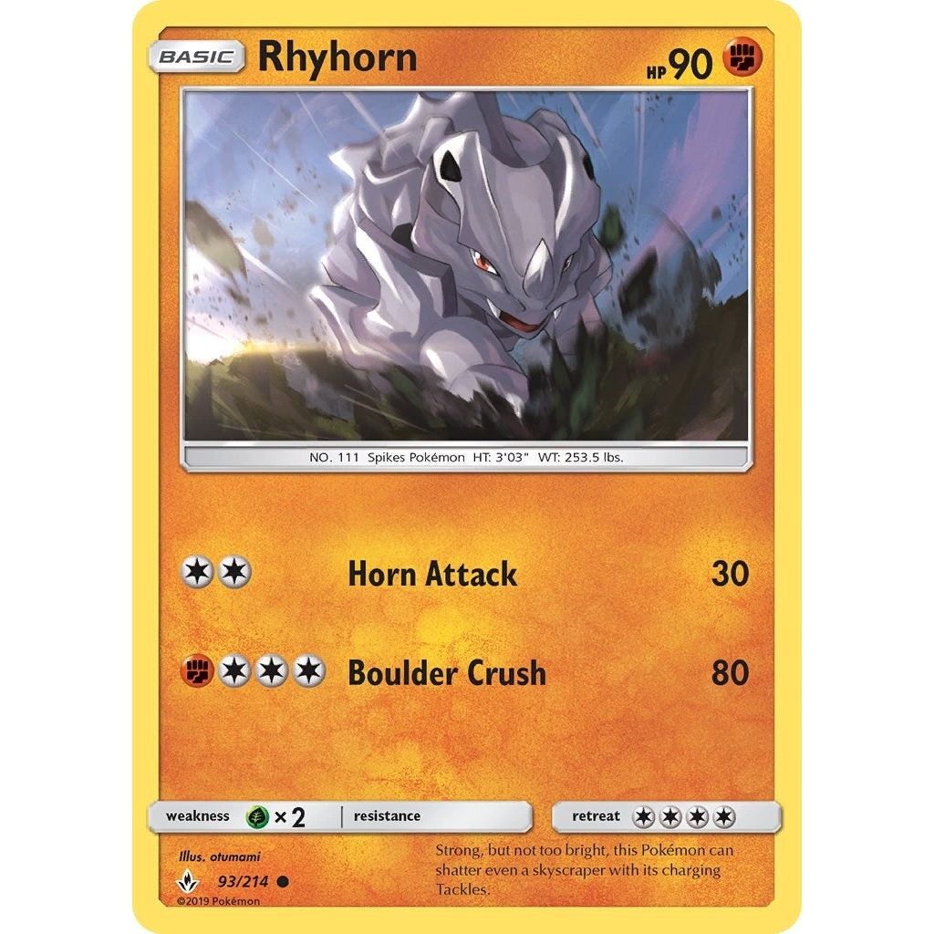 Image for Rhyhorn (93) (93/214) (SM10) - Pokemon
