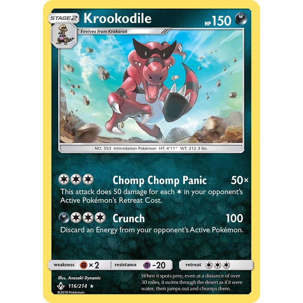 Image for Krookodile (116/214) (SM10) - Pokemon