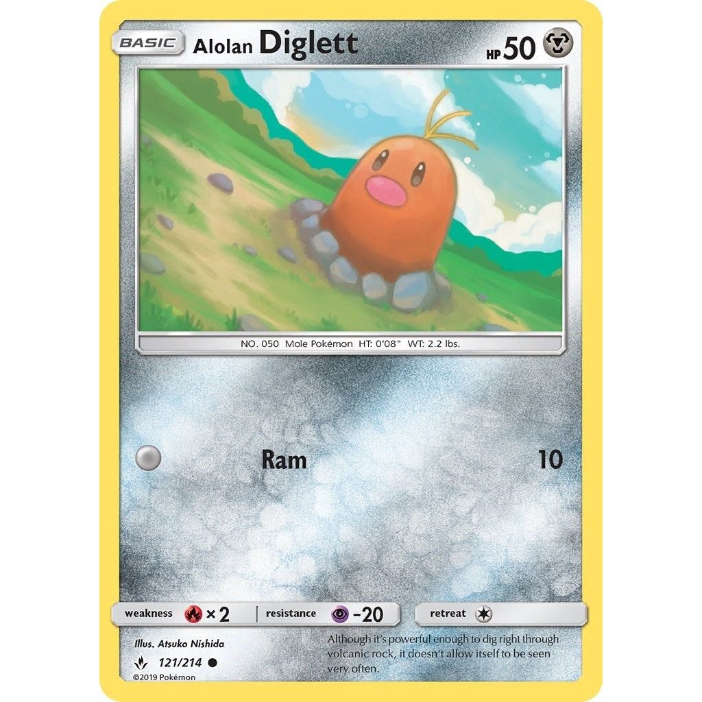 Image for Alolan Diglett (121/214) (SM10) - Pokemon