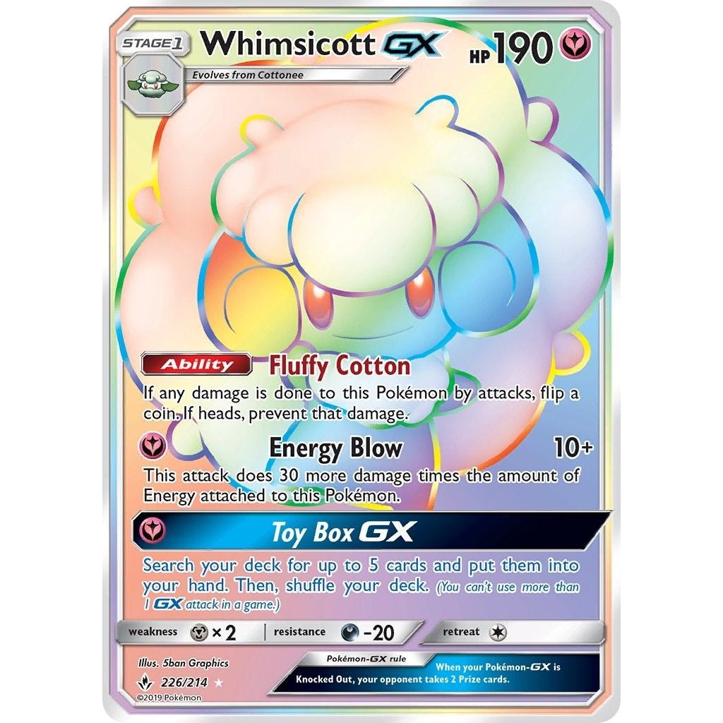 Image for Whimsicott GX (Secret) (226/214) (SM10) - Pokemon