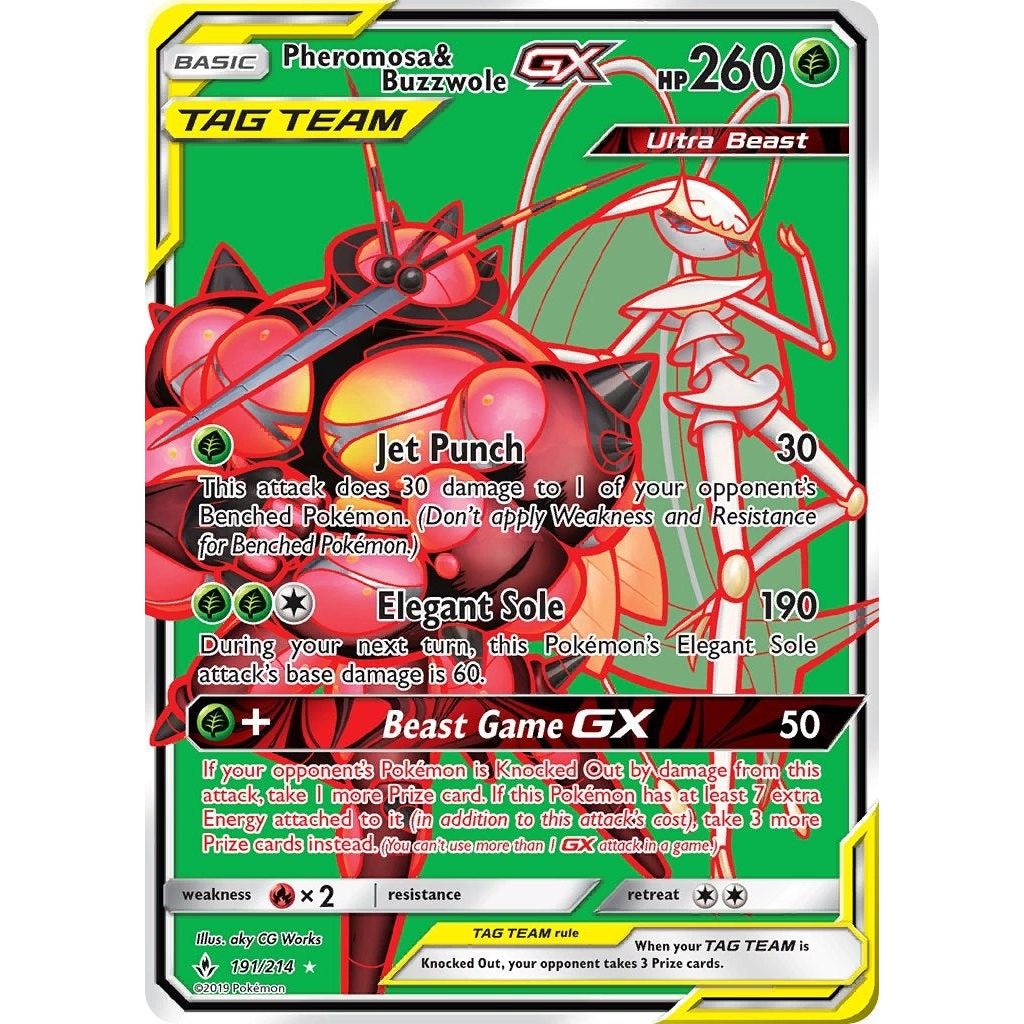 Image for Pheromosa & Buzzwole GX (191) (Full Art) (191/214) (SM10) - Pokemon