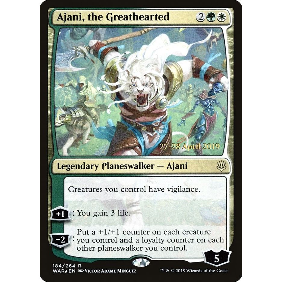 Image for Ajani, the Greathearted (184) (PRE) - Magic: The Gathering