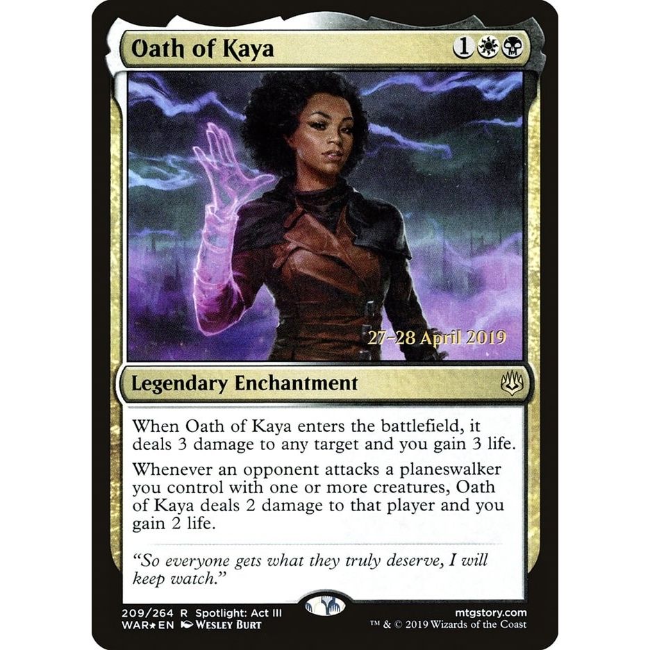 Image for Oath of Kaya (209) (PRE) - Magic: The Gathering
