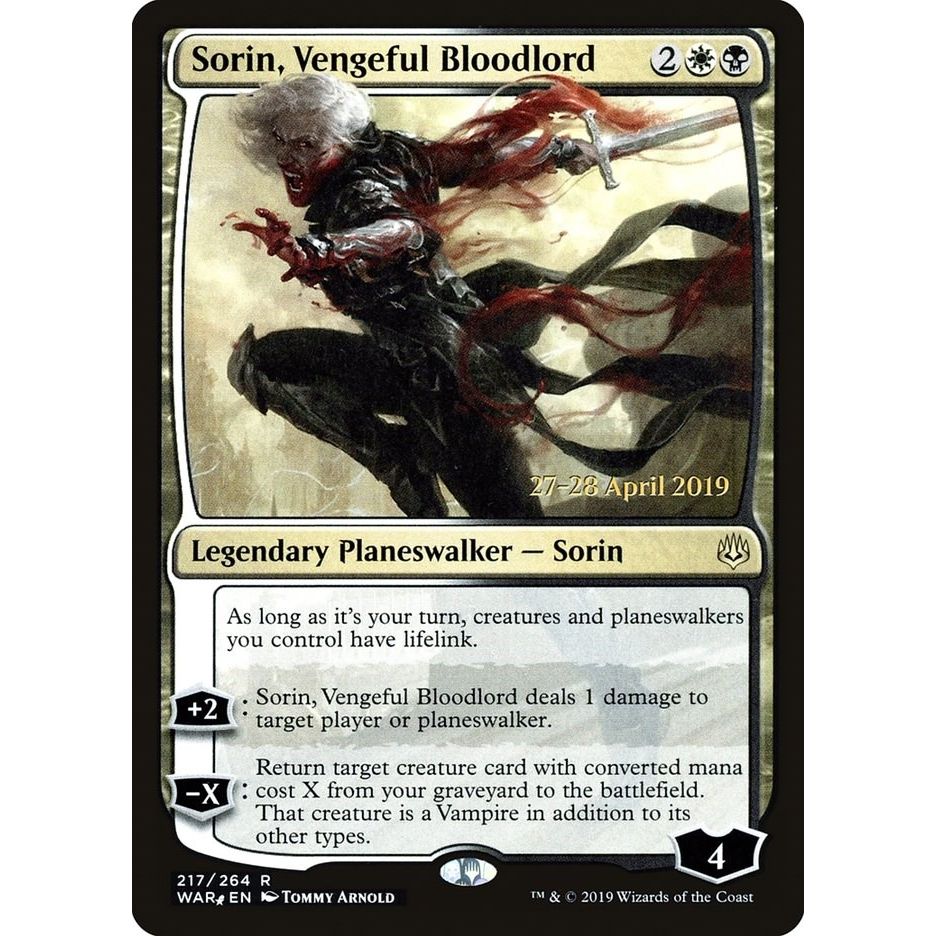 Image for Sorin, Vengeful Bloodlord (217) (PRE) - Magic: The Gathering