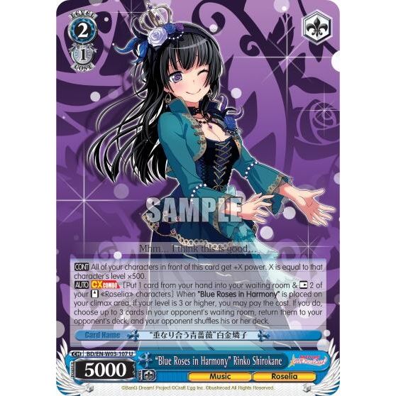 Image for "Blue Roses in Harmony" Rinko Shirokane (BD/EN-W03-107 U) (BD/EN-W03) - Weiss Schwarz