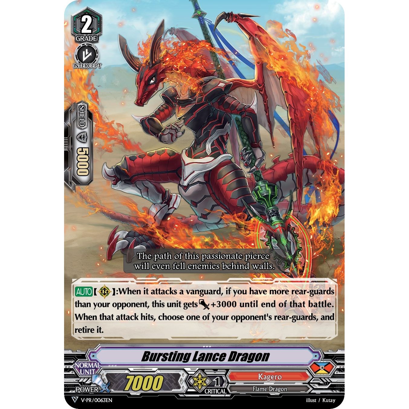 Image for Bursting Lance Dragon (V-PR/0063EN) (VPR) - Cardfight Vanguard