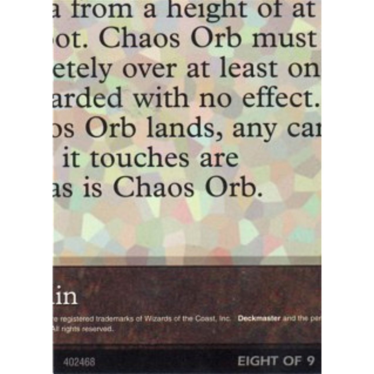 Image for Chaos Orb (8 of 9) (Ultra Pro Puzzle Quest) (1) (MEDIA) - Magic: The Gathering