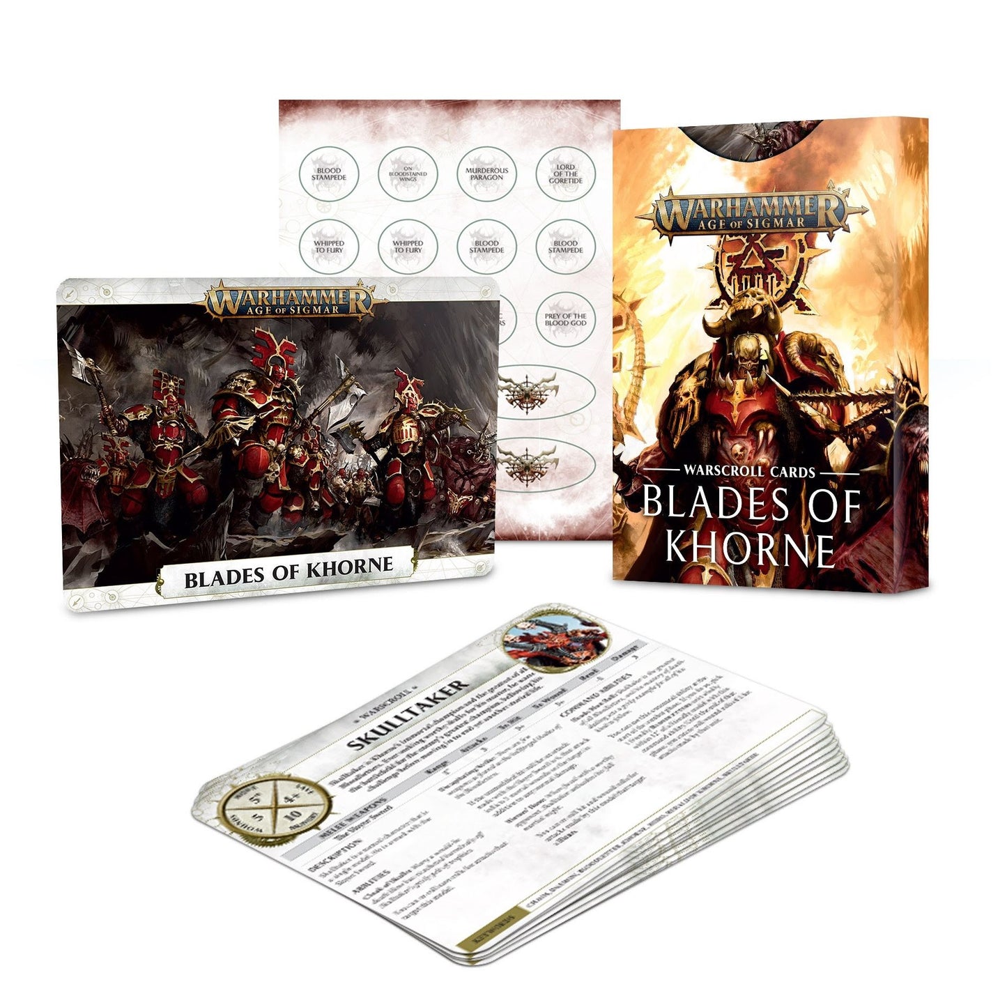 Image for Warhammer: Age of Sigmar - Warscroll Cards: Blades Of Khorne (2019 Edition) - Warhammer Game Accessories