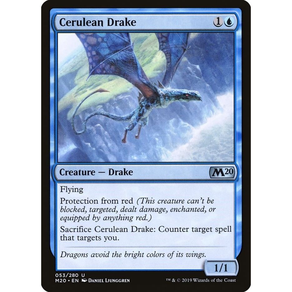 Image for Cerulean Drake (53) (M20) - Magic: The Gathering
