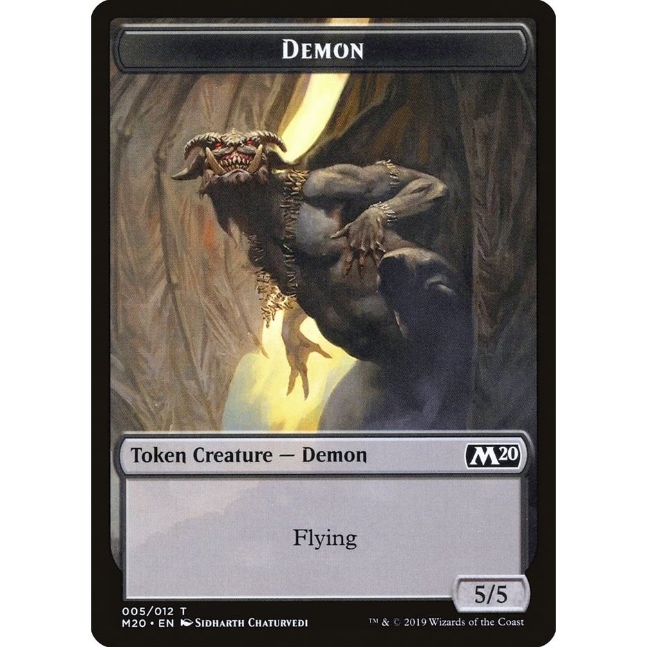 Image for Demon Token (5) (M20) - Magic: The Gathering