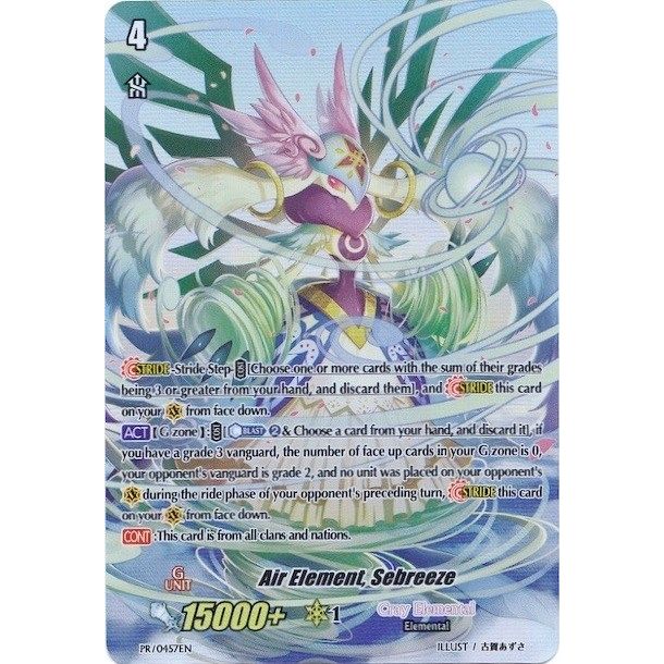 Image for Air Element, Sebreeze (Premium Collection 2019) (PR/0457EN) (PR) - Cardfight Vanguard