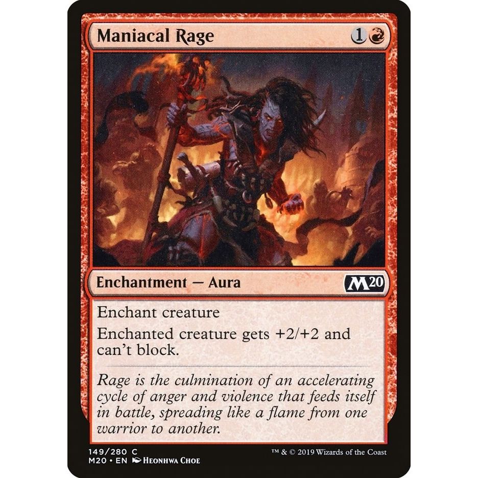 Image for Maniacal Rage (149) (M20) - Magic: The Gathering