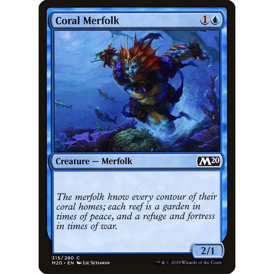 Image for Coral Merfolk (315) (M20) - Magic: The Gathering