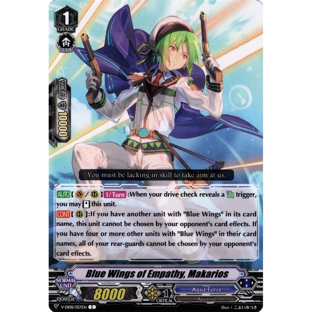 Image for Blue Wing of Empathy, Makarios (V-EB08/057EN) (V-EB08) - Cardfight Vanguard