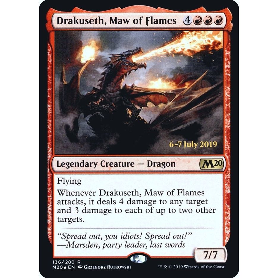 Image for Drakuseth, Maw of Flames (M20) (136) (PRE) - Magic: The Gathering
