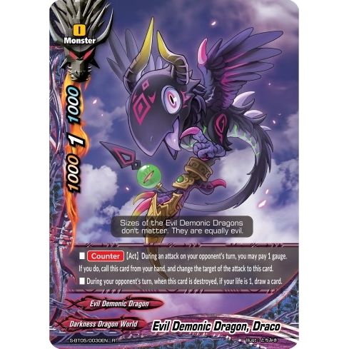 Image for Evil Demonic Dragon, Draco (S-BT05/0030EN) (S-BT05) - Future Card BuddyFight