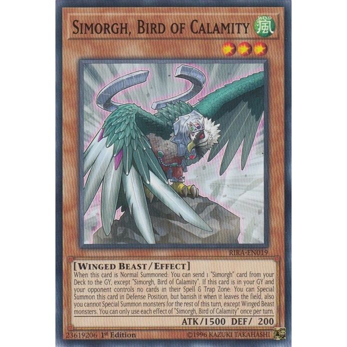 Image for Simorgh, Bird of Calamity (RIRA-EN019) (RIRA) - YuGiOh