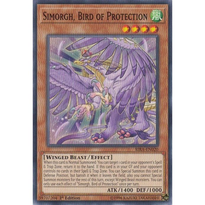 Image for Simorgh, Bird of Protection (RIRA-EN020) (RIRA) - YuGiOh