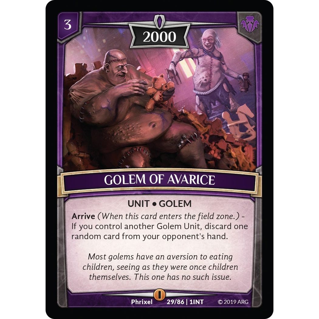 Image for Golem of Avarice (29/86 | 1INT) (INT) - Argent Saga TCG