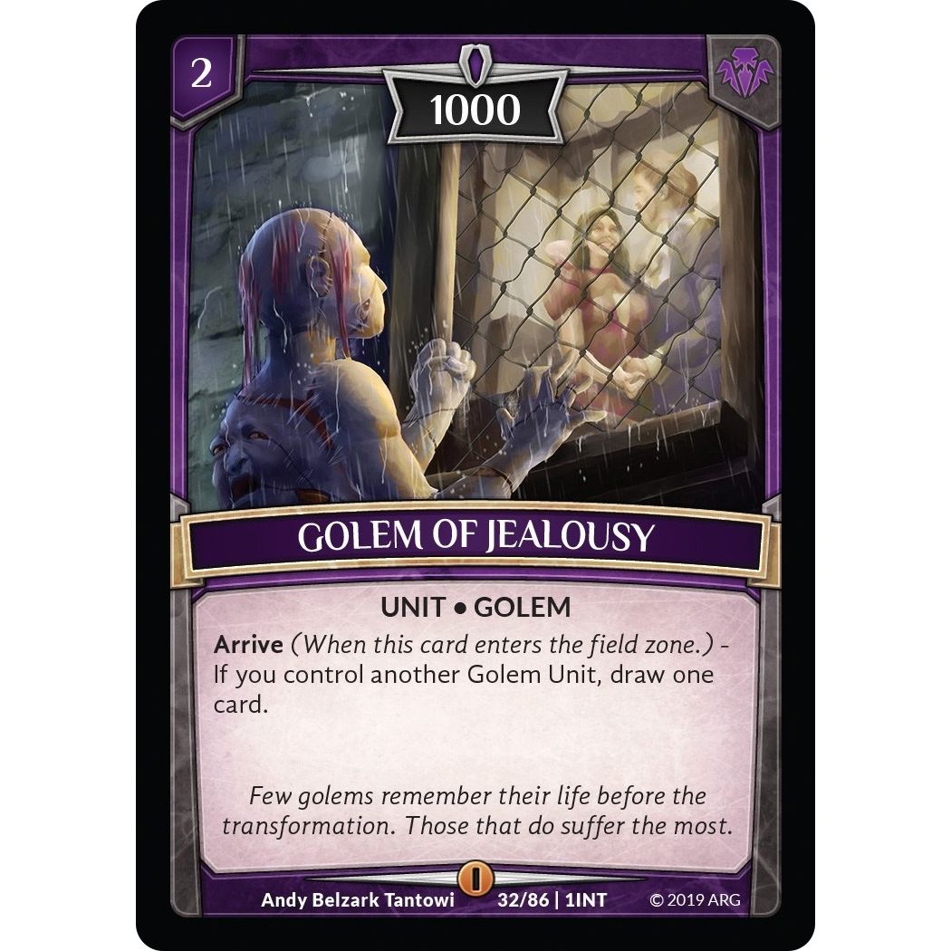 Image for Golem of Jealousy (32/86 | 1INT) (INT) - Argent Saga TCG
