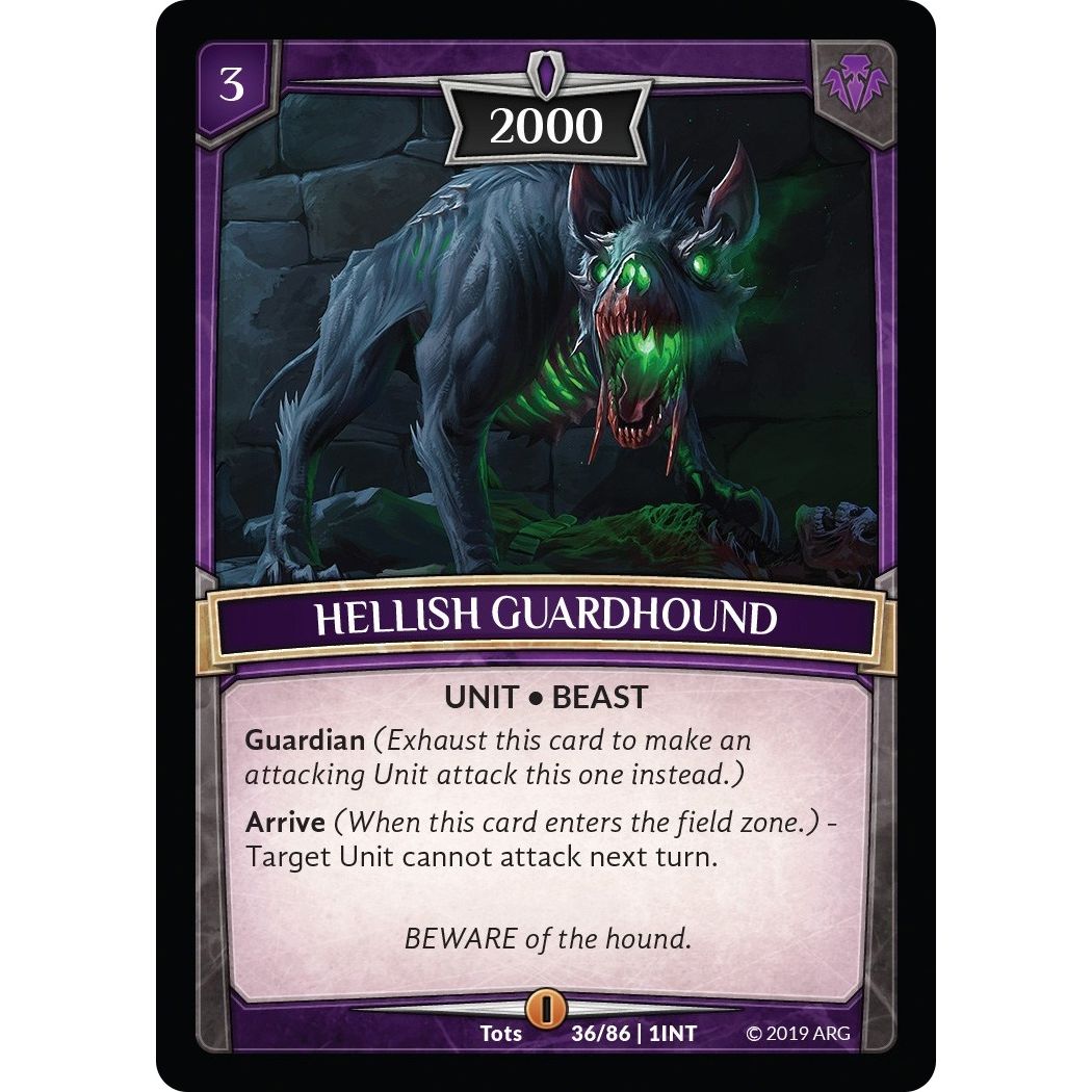 Image for Hellish Guardhound (36/86 | 1INT) (INT) - Argent Saga TCG