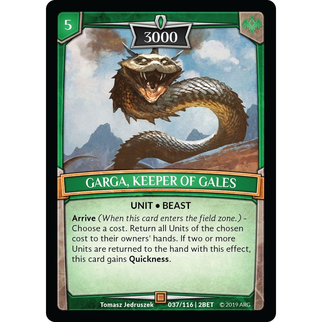 Image for Garga, Keeper of Gales (37/116 | 2BET) (BET) - Argent Saga TCG