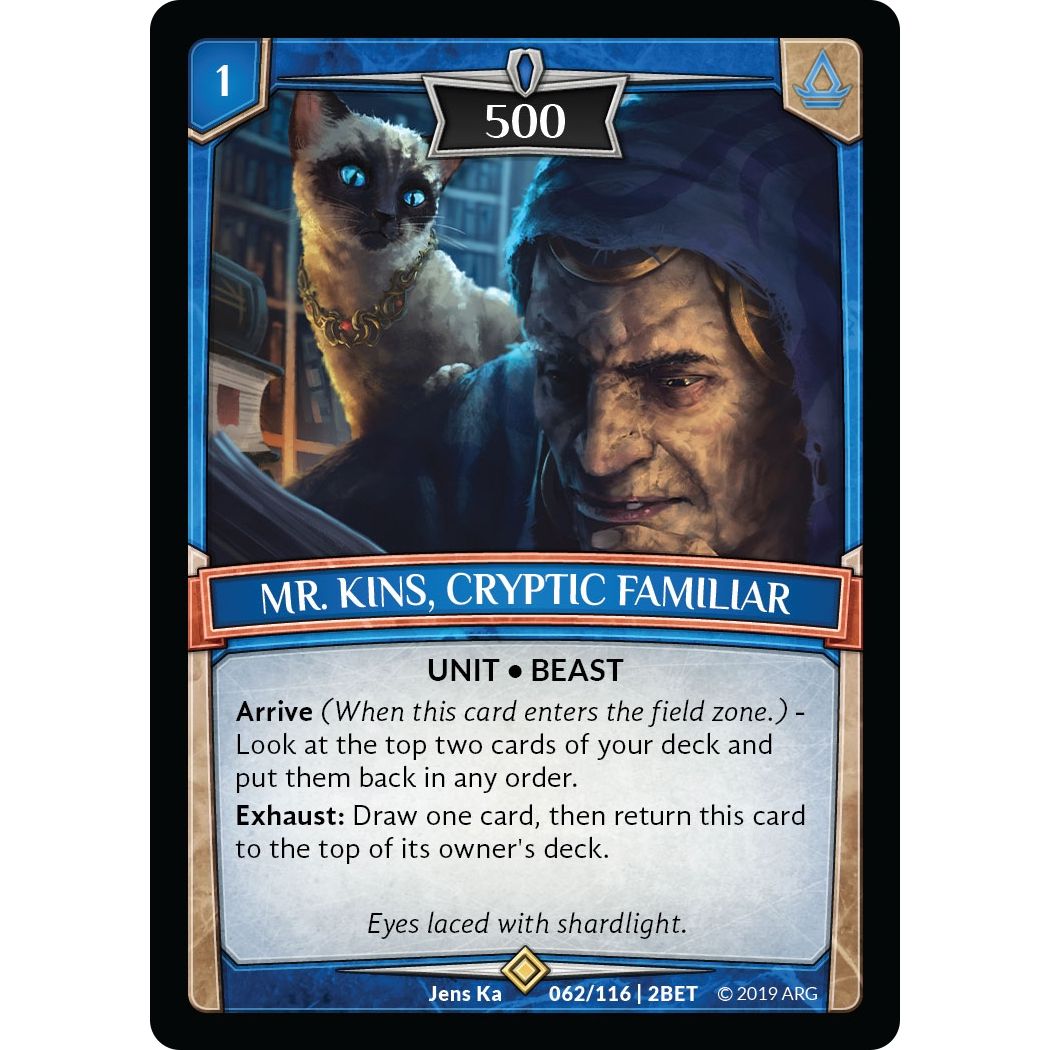 Image for Mr. Kins, Cryptic Familiar (62/116 | 2BET) (BET) - Argent Saga TCG