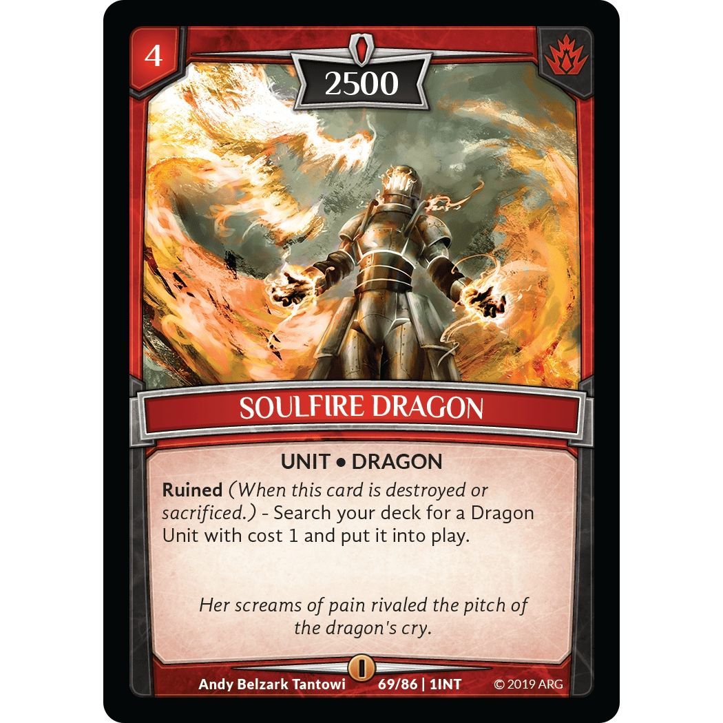 Image for Soulfire Dragon (69/86 | 1INT) (INT) - Argent Saga TCG