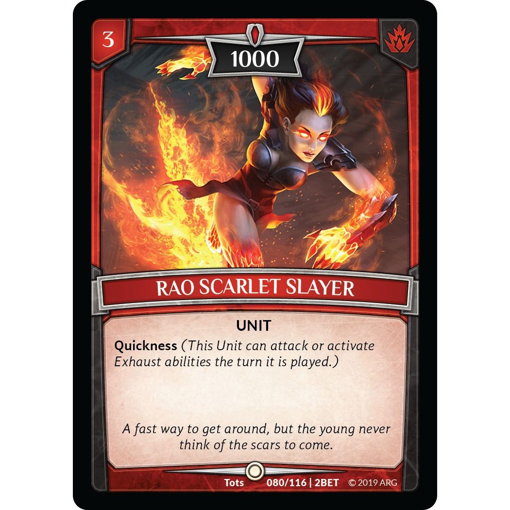Image for Rao Scarlet Slayer (80/116 | 2BET) (BET) - Argent Saga TCG